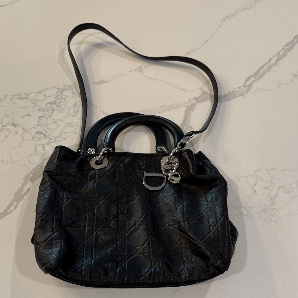 Vintage Dior Elegant Black Handbag